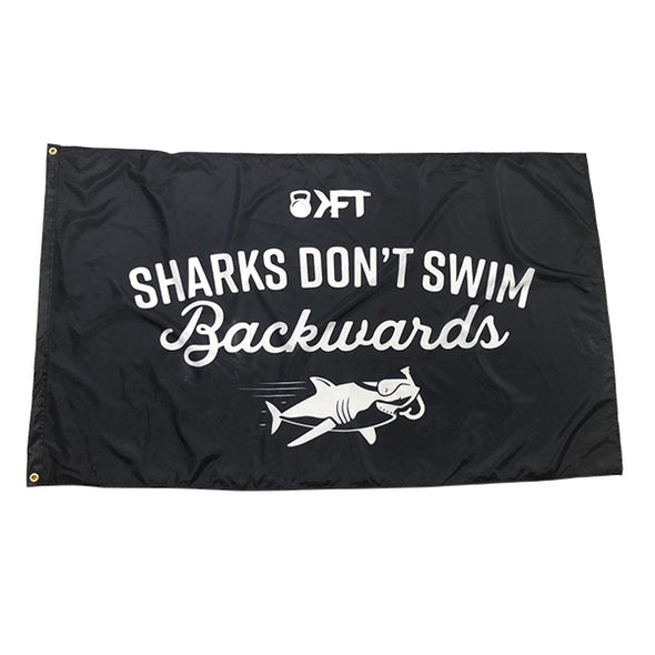 KFT Gym Banner - Sharks Don't Swim Backwards
